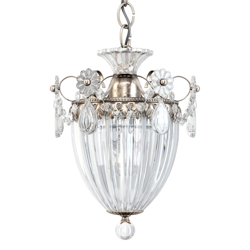 Bagatelle Pendant, Antique Silver, Czech, 9.5" H x 8" W x 8" D