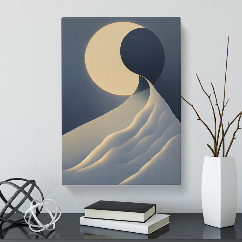 CAN-V0523-2903X Winter Landscape Minimalism - Wrapped Canvas Print, 60cm H x 40cm W