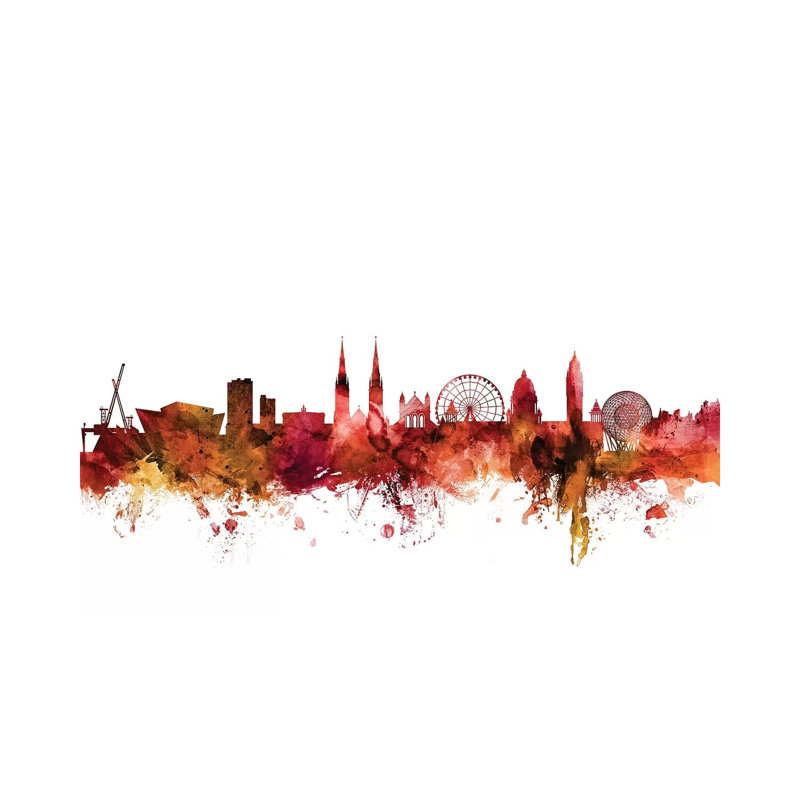 Belfast, Northern Ireland Skyline by Michael Tompsett - Wrapped Canvas Gallery-Wrapped Canvas Giclée, 20.32 cm H x 30.48 cm W