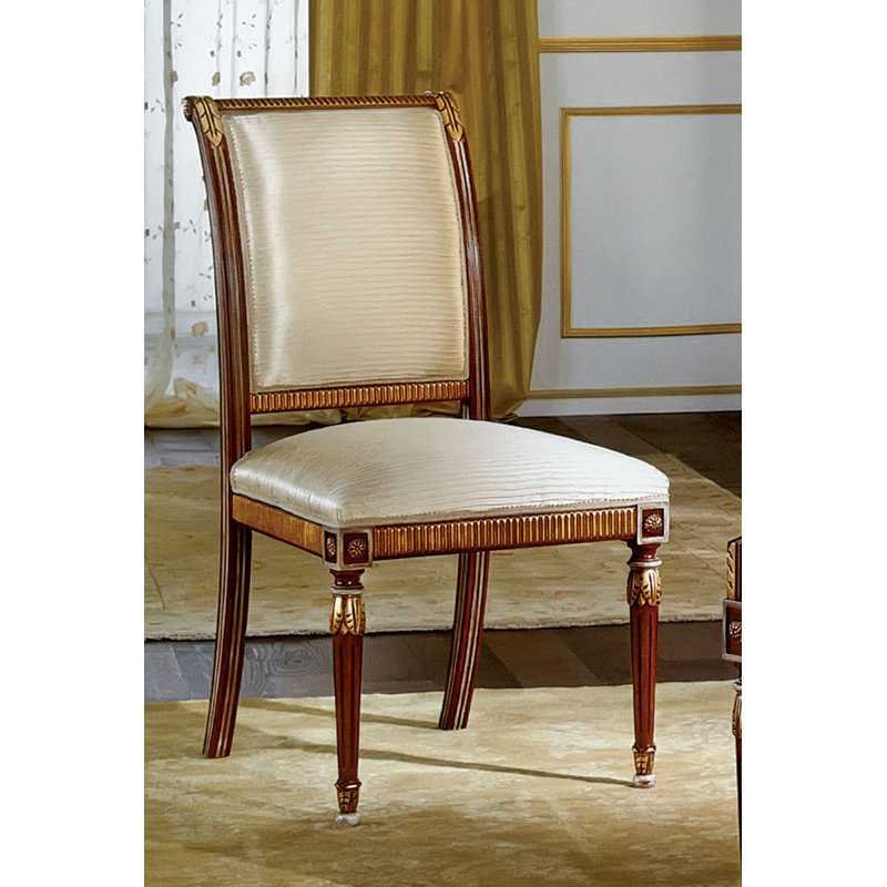 Muslin Upholstered Dining Chair in Taupe