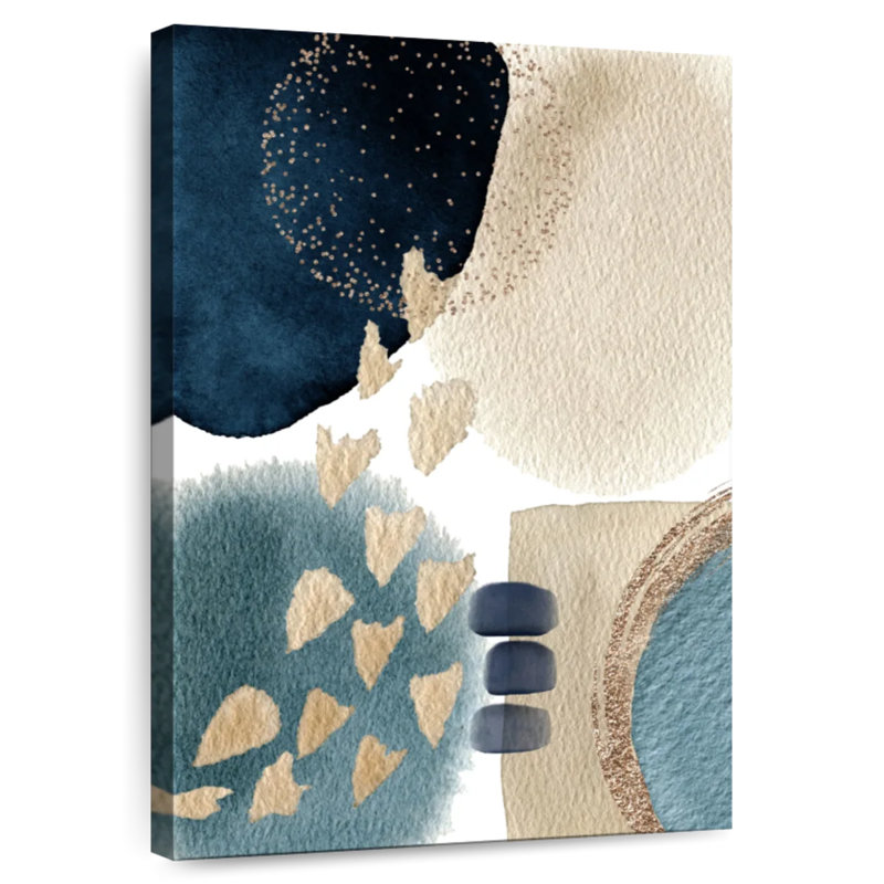 Avery, beauté bleue abstraite I, H 30 po x l 20 po