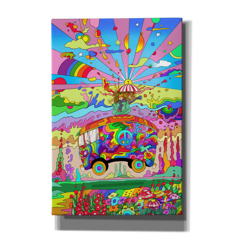 «Epic Graffiti» «Magic Bus» par Howie Green, impression sur toile tendue par Magic Bus, H 18 po x l 12 po x P 0,75 po