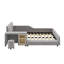 Lit double tapissier pleine grandeur avec bureau de chevet-1473257531