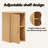 vidaXL Bathroom Cabinet with Door Olden Brown 13.78 x 11.81 x 21.65 in