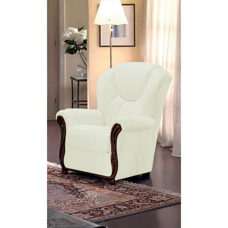 Kirkendall Faux Leather Armchair, Beige