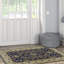 Laurel Marmara Machine Woven Polyester No Pattern Area Rug in Navy-828426639