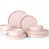Light Pink with Brown Rim