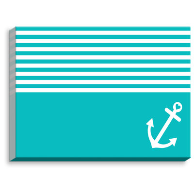 « bleu love anchor of nautique », reproduction sur toile