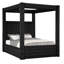 Lit à baldaquin King Size avec ports Bluetooth et USB-971093611