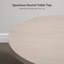 Table basse ronde, table basse moderne à centre circulaire cannelé (aulne blanc)-131456784