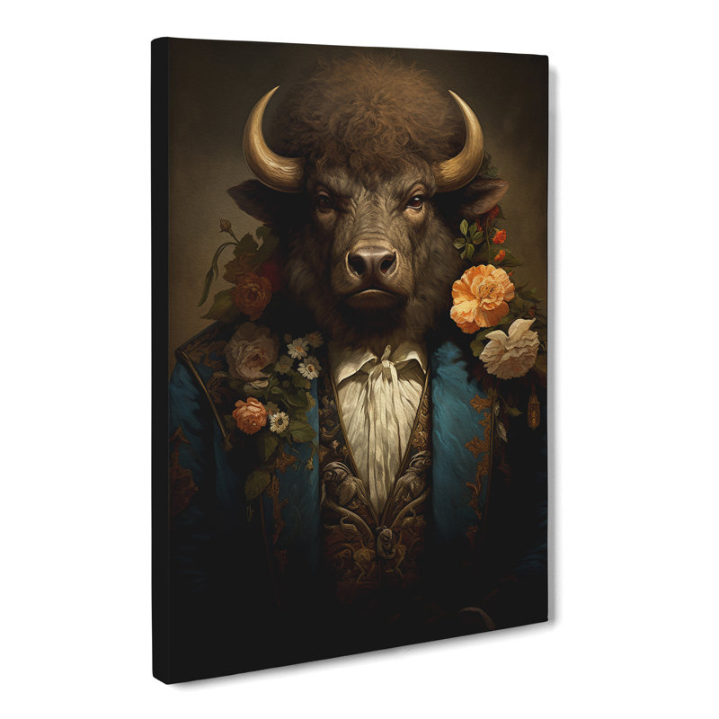 Bison Rococo - No Frame Print, 50cm H x 35cm W x 3cm D