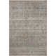 Striped Machine Woven Polyester Area Rug in Beige/Gray