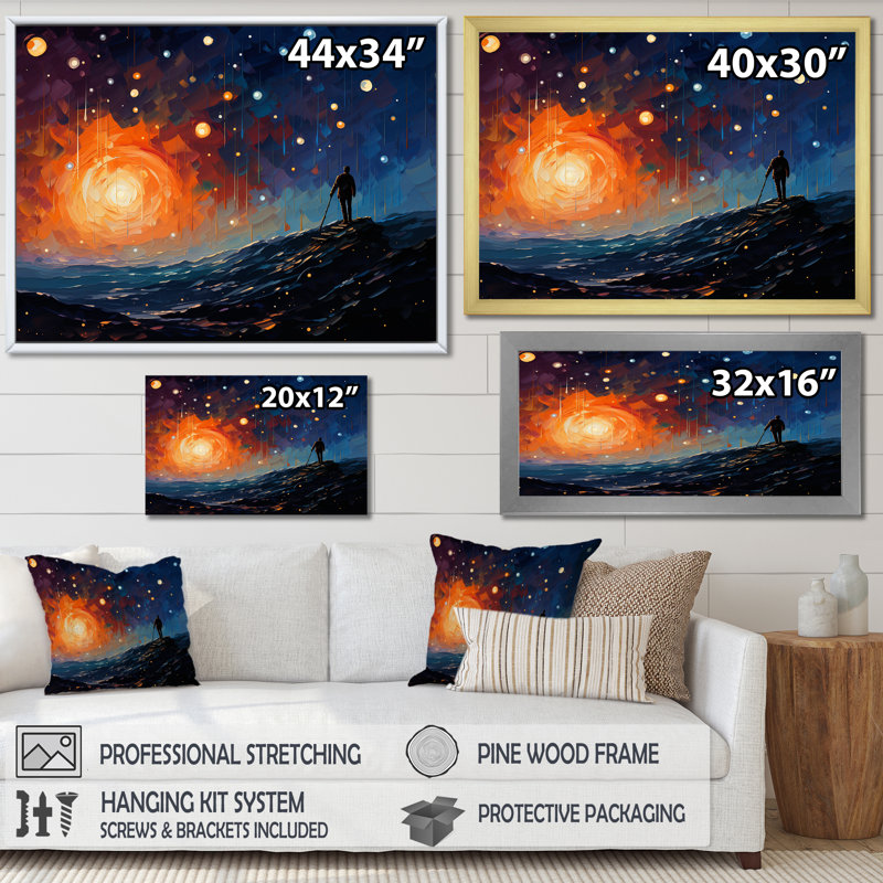 Sommet «Mountain succès», art mural, H 24 po x l 32 po x P 1 po, Cadre flottant doré