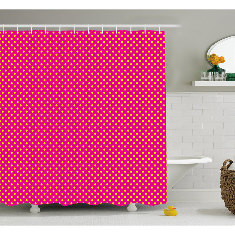  Rideau de douche et crochets féminins à motif nostalgique, H 69 po x l 105 po