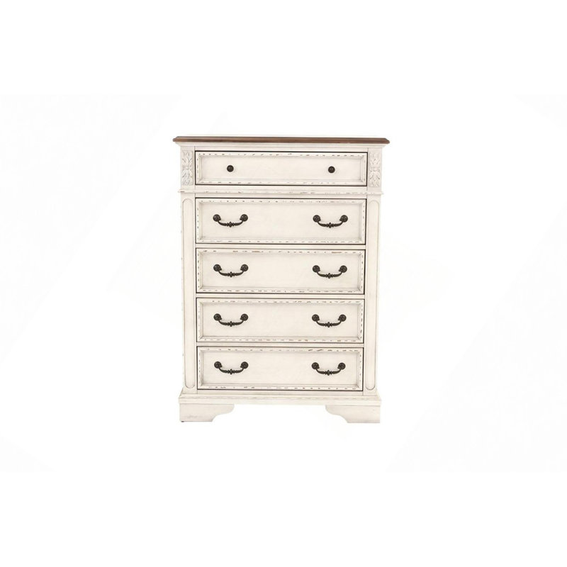 Commode à tiroirs, commode en bois blanc antique avec armoire de rangement