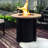 30Inch Steel Fire Table With Propane Burner, Surface, Screens, 40000Btu Heat, Includes Rain Cover & Lava Rocks Pit Propane, Tabletop, Automatic Shut-Off Valve,