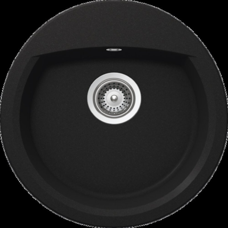 Manhattan Single Bowl Inset Kitchen Sink, Onyx