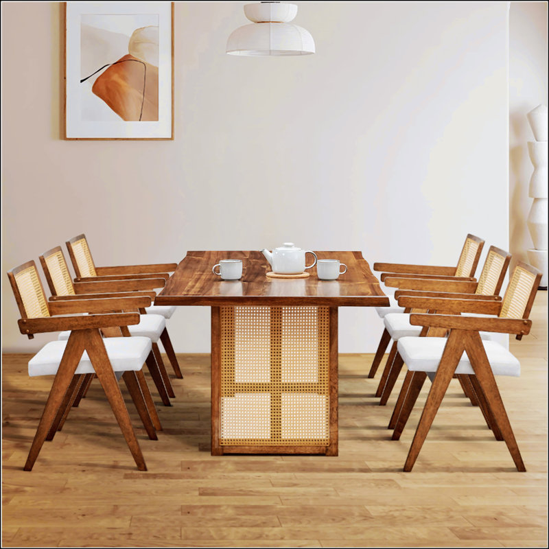 Table de salle à manger rectangulaire, H 29,53 po x L 86,61 po x l 39,37 po