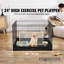 Enclos pour chien pliable 4 panneaux pour chien avec coussin inférieur 36 po