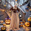 Halloween d'Halloween animatronique parlant Zombie Maid in Lantern Décorations d'Halloween avec tête et bras mobiles