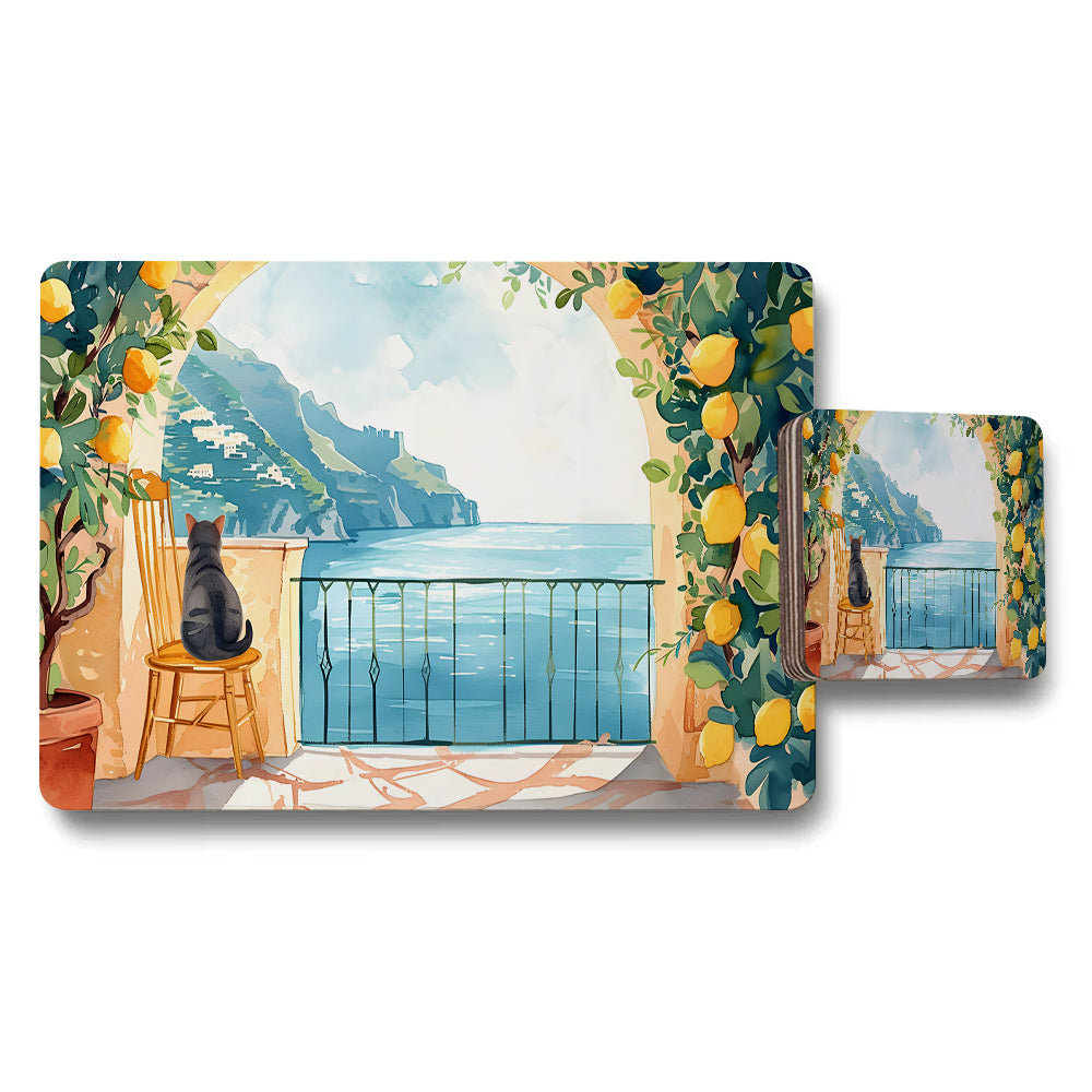 Mediterranean Lemon Garden Placemats And Coaster Set