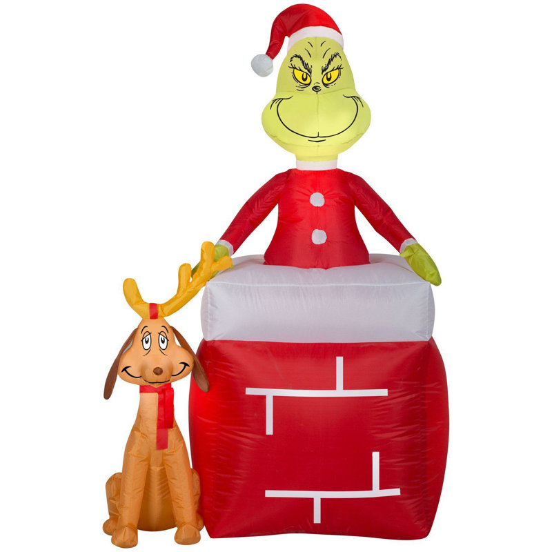 Le Grinch et le max cheminée gonflables air soufflé