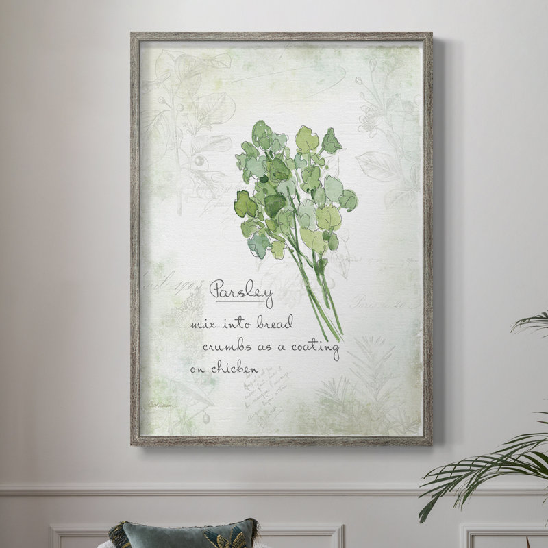 Fresh Parsley Framed Print - Solid Wood, 15" H x 12" W