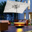 Parasol solaire à DEL 9 pi x 7 pi - inclinable et manivelle, abat-jour extérieur pour améliorer les espaces dans le jardin, la terrasse, le patio avec lumières de 7 pi, la fonctionnalité, divers espaces