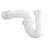 P-Trap, 1-1/2 Inch P Trap Sink Drain Pipe Kit With Threaded Adapter And TPU Leak-Resistant Washers, PP Plastic Pipe Basin Waste Kit, Under Sink Plumbing For Kitchen Bathroom Sewer Drain, White