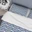Chevron bleu et blanc - Ensemble de housse de couette abstrait - Microfibre de polyester-149312119