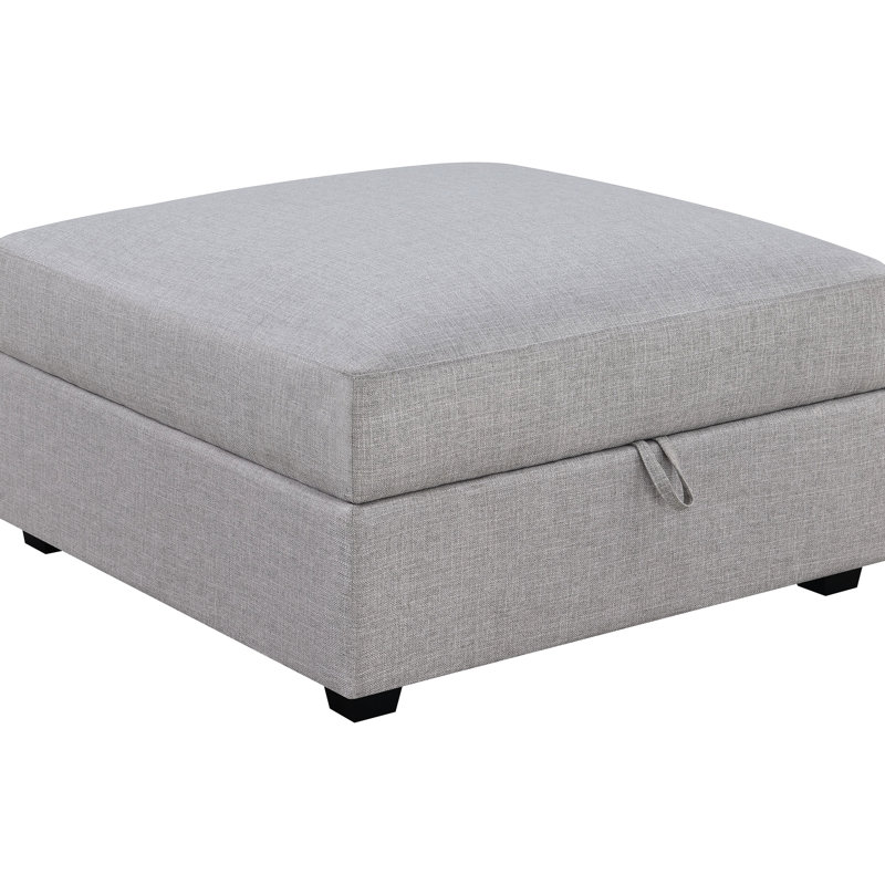 Rangement carré gris, recouvert de cuir souple, 39 po x 39 po x 21 po, expérience confortable de 39 po de largeur et de profondeur, 21 po de hauteur, pour les fournitures d'art