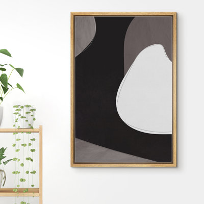 " Abstract Alternating Dark & Beige Shape "