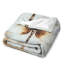 Jeté en libellule sur toile texturée de luxe en flanelle beige, couverture douce et chaude pour le canapé du salon-133233207