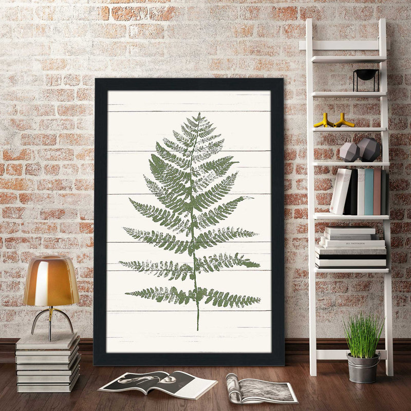 «Fern Print II» par Moira Hershey - impression, Cadre espresso, H 49,5 po x l 33,5 po x P 1 po