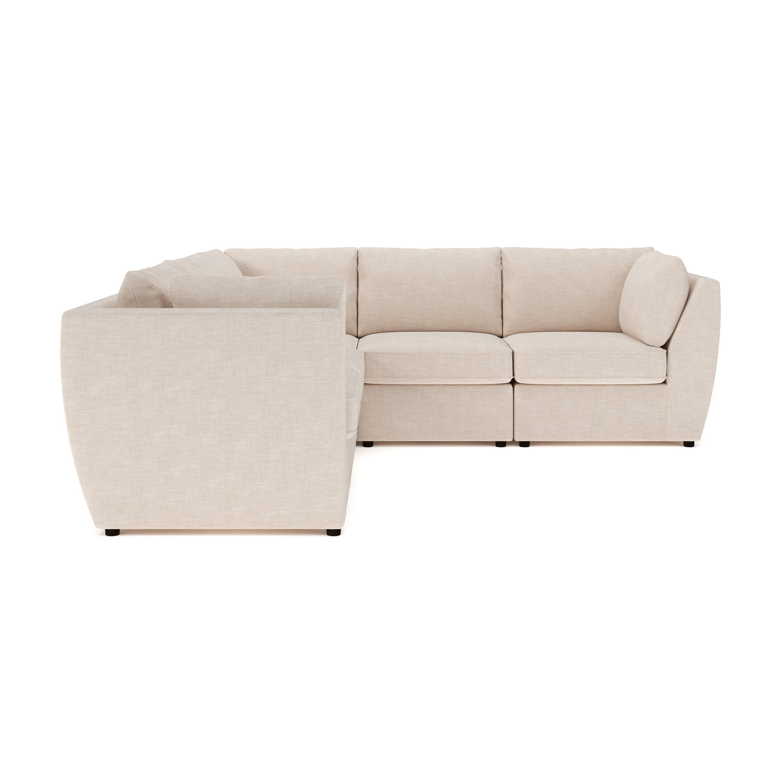 Caldwell 5-Piece Modular Upholstered Sectional, Lena Sand