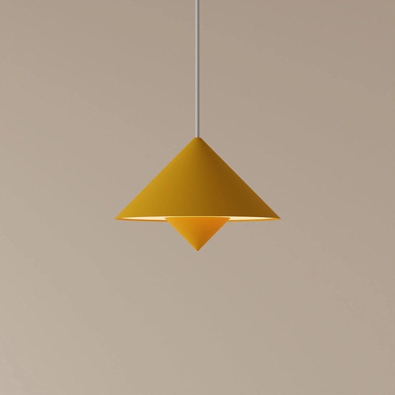 Jai Pendant Light, Sunrise, 11'' H x 9.84'' W x 9.84'' D, White
