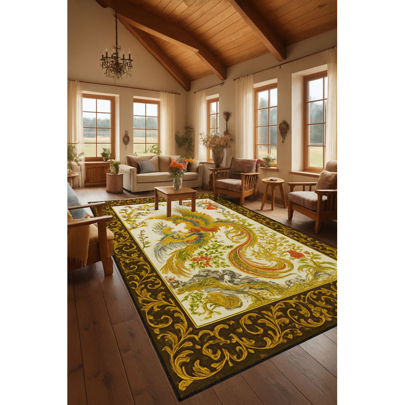 Tapis tissé à la crème Mosso, 2'4" x 3'11"