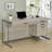 Brisley Whitewashed Grey And Gunmetal Sled Base Office Desk