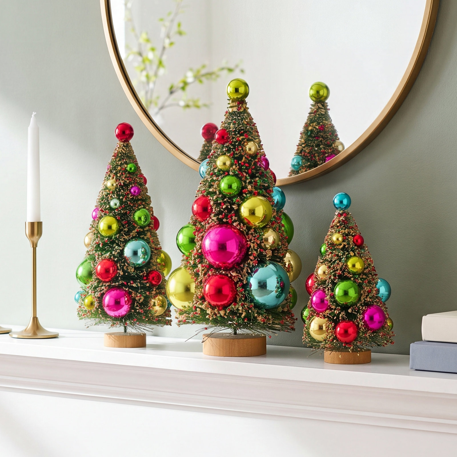 Holly Jolly 3-Piece Retro Sisal Tree Set