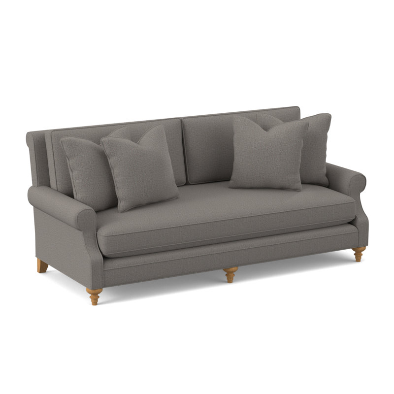 Sagamore Boucle and Velvet Sofa, Polly Snow, Amber
