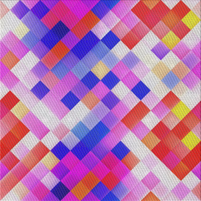 Tapis géométrique rose