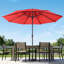 Parasol de patio rond de 9 pi - Parasol extérieur facile à manivelle et auvent ventilé pour abat-jour - pour terrasse, balcon, porche, cour ou piscine par Pure Garden (Orange brûlé)-806706500