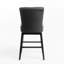 Tabouret de bar pivotant gris anthracite de 40,5 po de hauteur - siège en tissu, pieds en bouleau, pieds relaxants et confortables