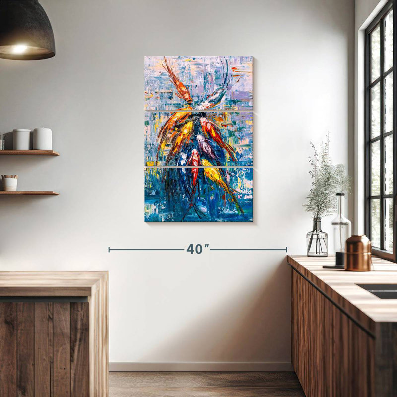Brampt Abstract Koi Fish, 38" H x 24" W