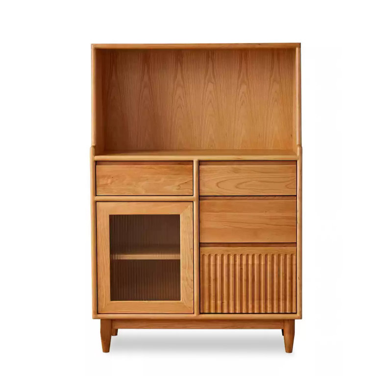 Armoire alimentaire moderne en bois de cerisier minimaliste