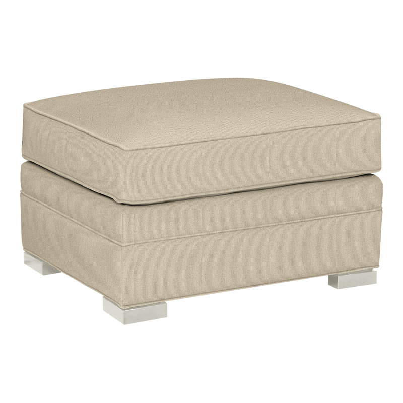 Davidson 28" Ottoman, Wrenn, Tuck Linen