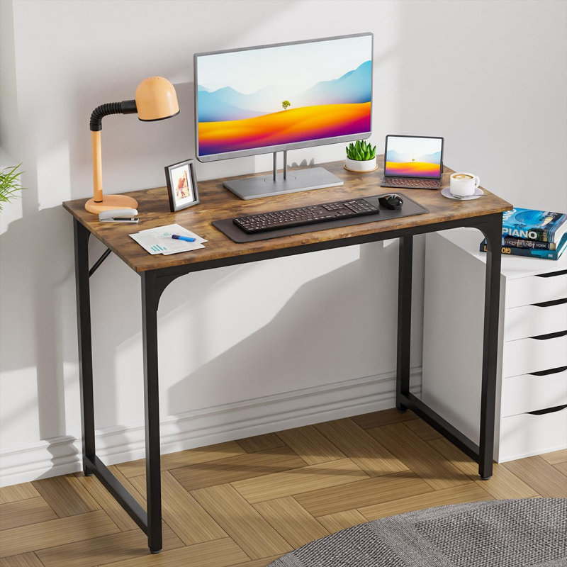 bureau d'ordinateur, Brun / Noir, H 29,7 po x l 47,2 po x P 19,7 po