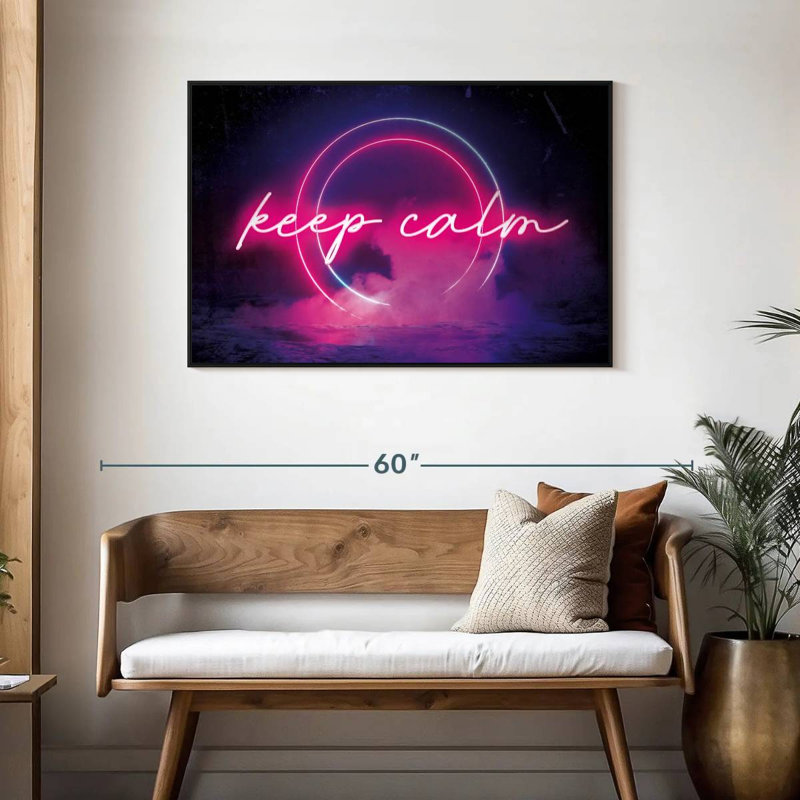 Tergel Keep Calm Neon, 29" H x 43" W