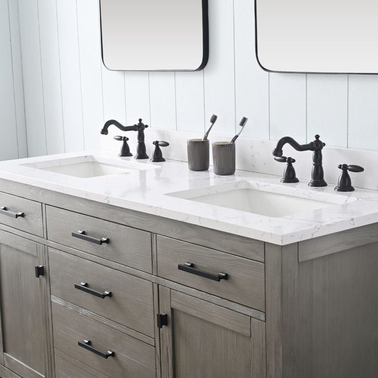 Wade Logan® Sauget 60 Double Bathroom Vanity Set, Wayfair