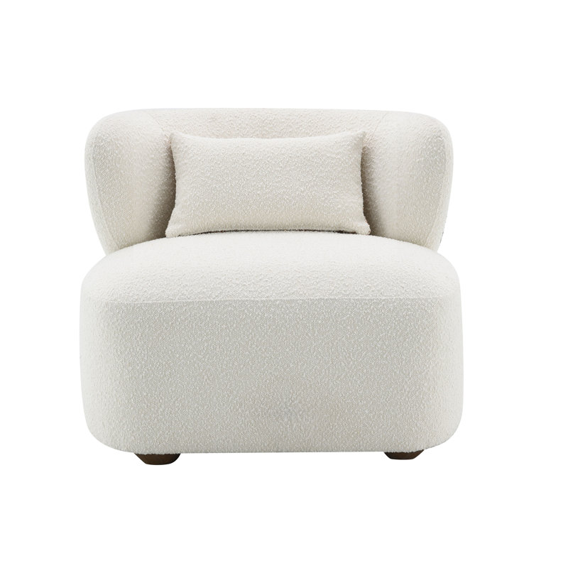 Chaise d'appoint rembourrée avec coussin Faisa